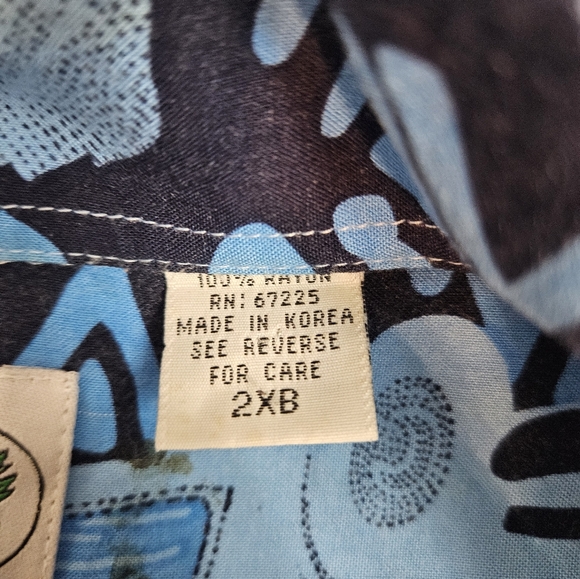 Vintage Pineapple Connection Hawaiian Shirt Surf Board Print Size 3XB Men's R1 - Picture 8 of 10